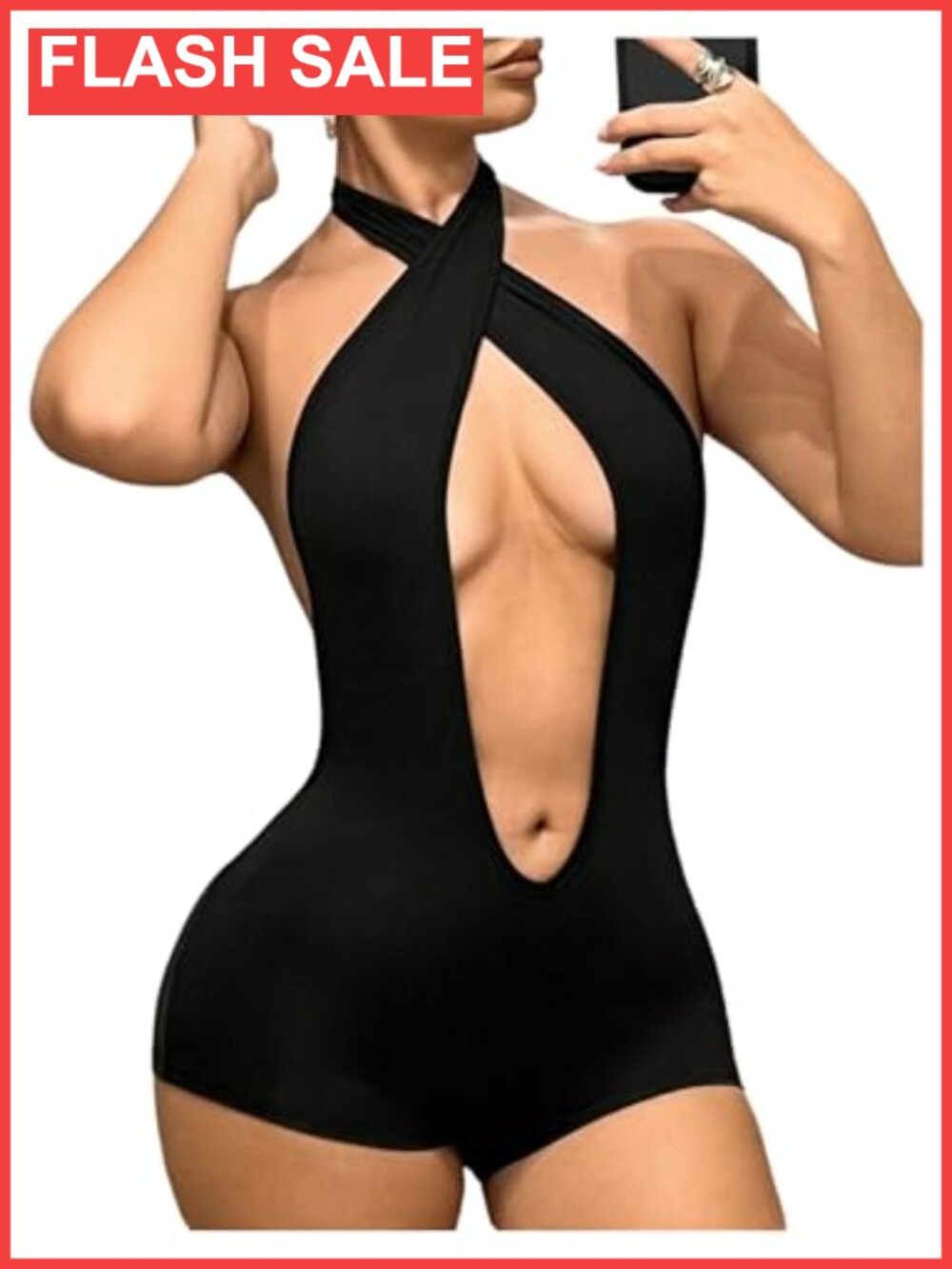 Women's Sexy Backless Halter One Piece Romper Club Party Night Out Slim Fit